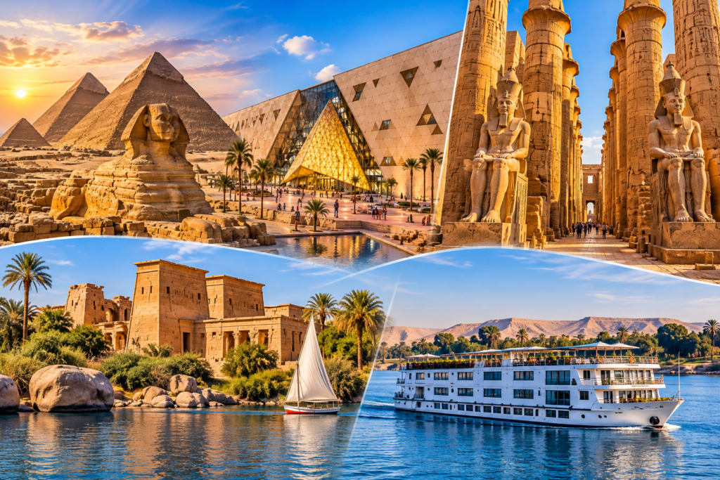 7 Day Egypt Discovery Package Cairo Pyramids Karnak Temple Philae Temple Nile Cruise